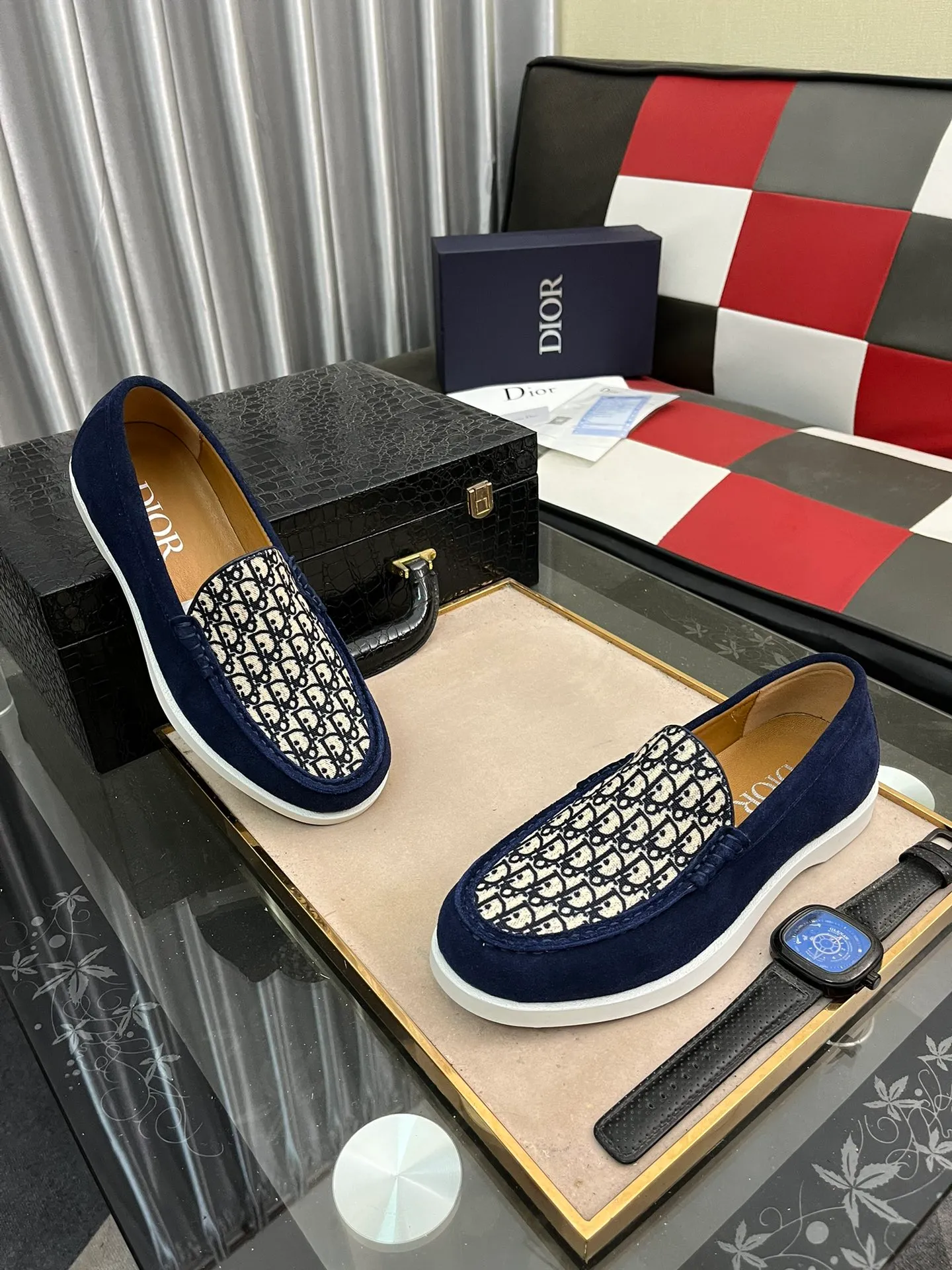 Ex-factory price 440⌚️⌚️[Dior] Dior's 2023 new high-end boutique, men's fashionable casual shoes, quite distinctive, imported soft cowhide leather on the upper + brand printing, a design style, breathable lining, genuine leather insole, soft and comfortable foot feel, original wear-resistant special outsole! Size: 38-443⃣️colors available